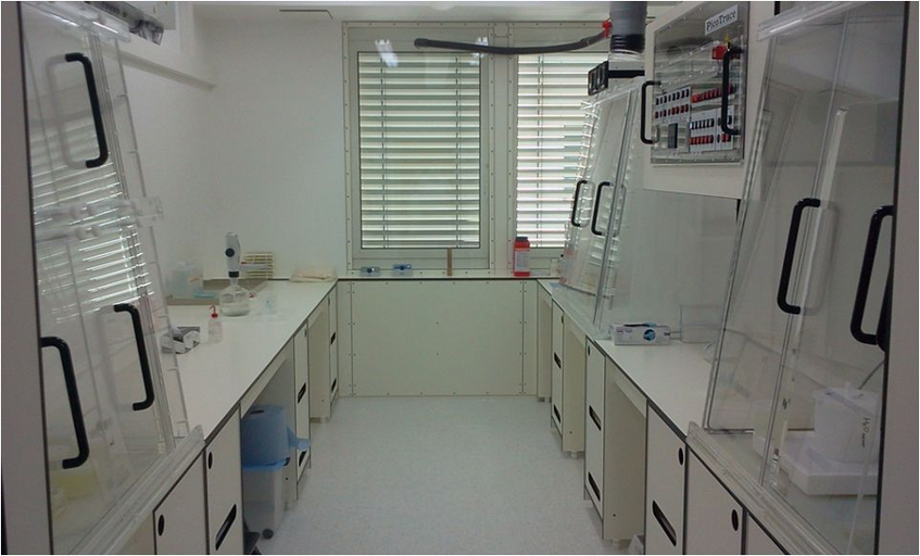 View of the clean lab